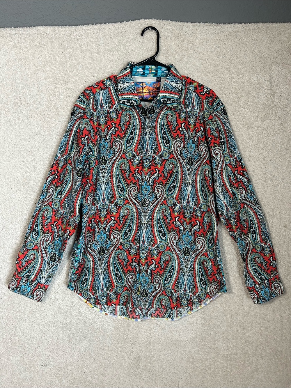 Robert Graham Flamenco Shirt Size XL. Cotton. Flashy Stylish Party